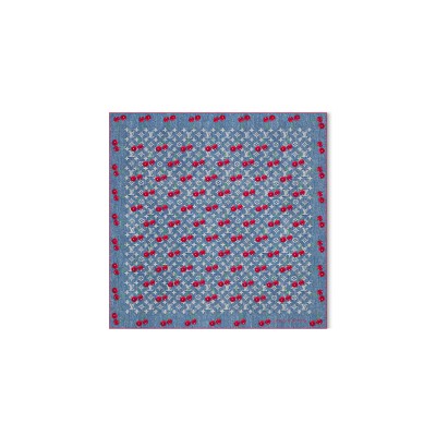 LOUIS VUITTON MURAKAMI LV X TM DENIM CERISE SQUARE 90 M96389 (90*90cm)